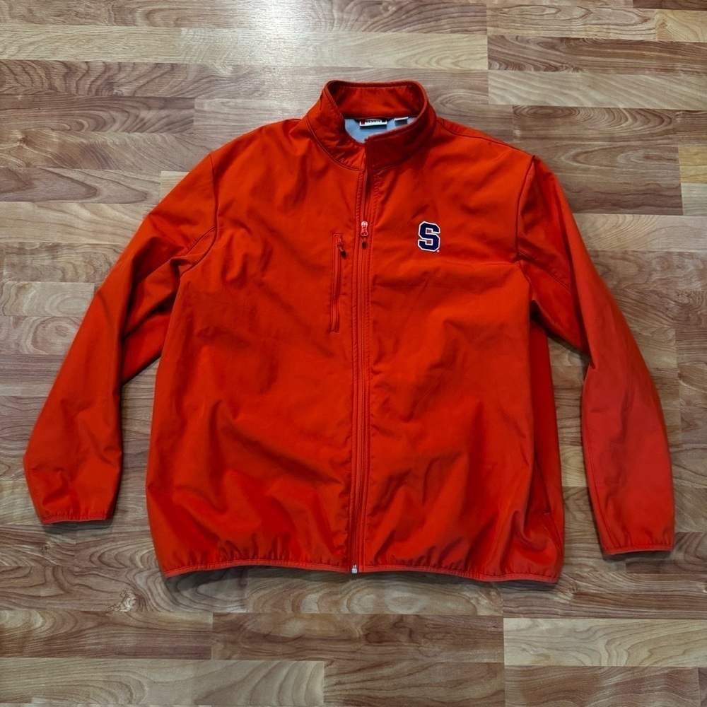 Vtg Syracuse Orangemen Fullzip Softshell Jacket Clique Mens Size XXL Rare Cuse